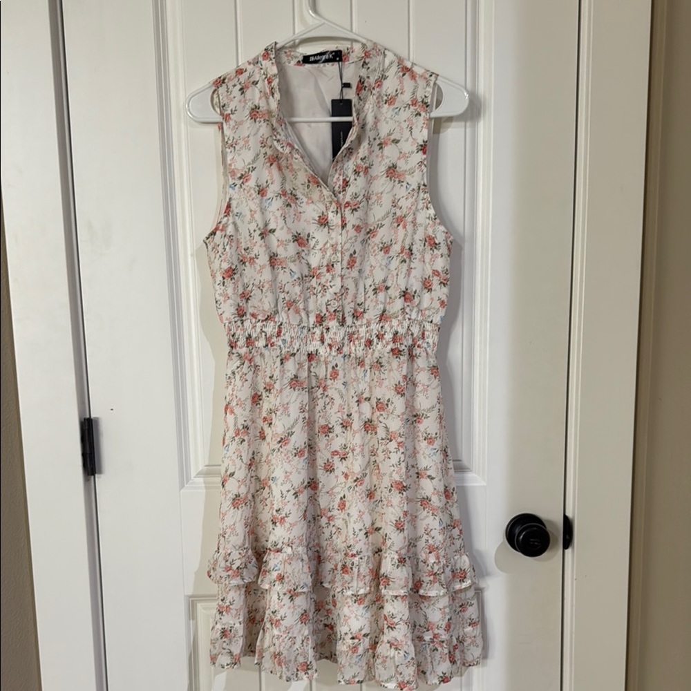 Allegra K Floral Sleeveless Dress NWT